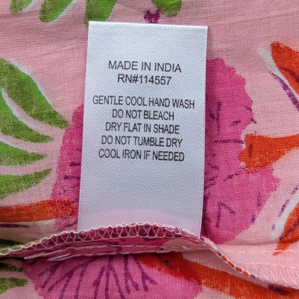 NWT THML Pink Floral Boho Peasant Top Medium - Picture 11 of 14